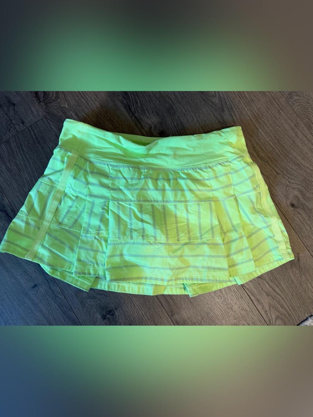 lululemon athletica Neon Yellow Striped Skort